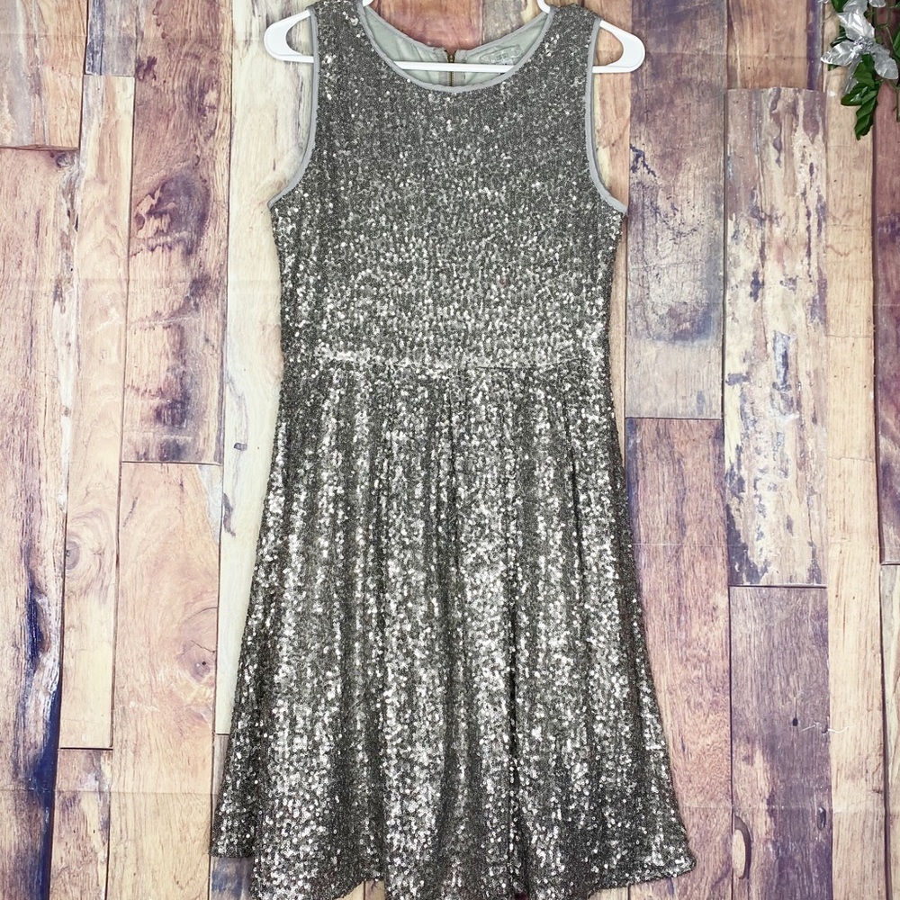 Issi silver sequin sleeveless dress